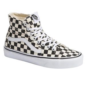 Vans Tapered SK8 Hi Natural and Black Checkerboard